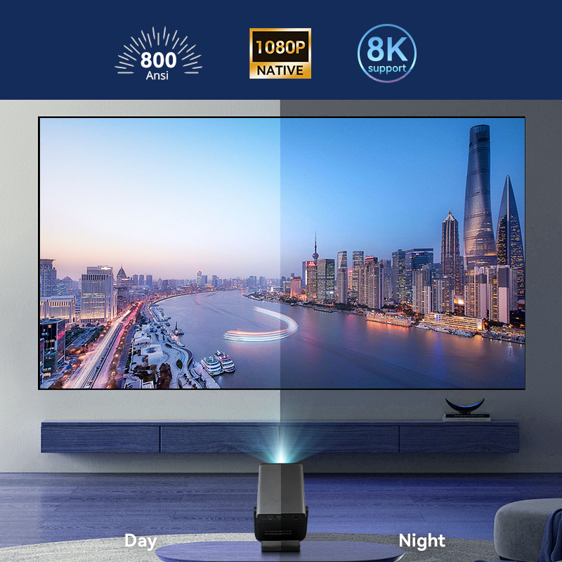 Projector with 800 ANSI lumens brightness