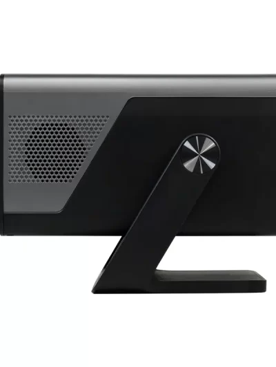 Side view of Hotack X7A projector showing the body and rotating support stand