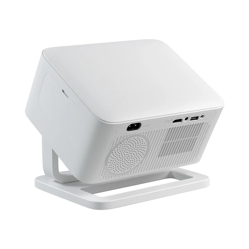 Hotack X4AA projector rear angled view showing ventilation and ports