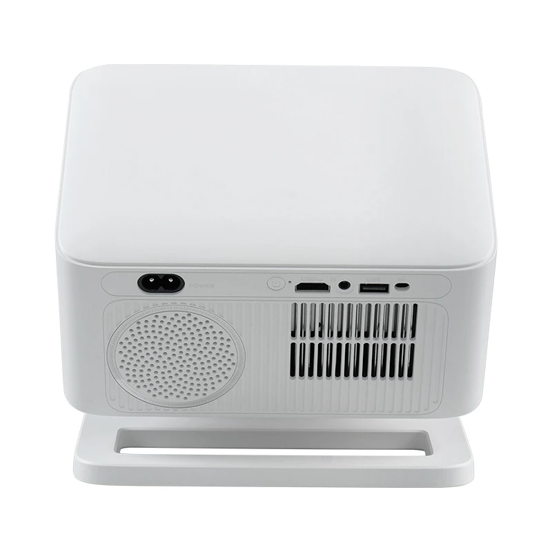 Hotack X4AA projector rear panel showing speaker grille and connection ports