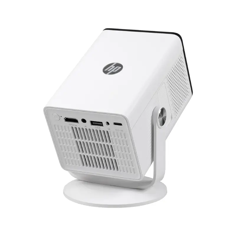 HP MC400 pico projector rear angle view