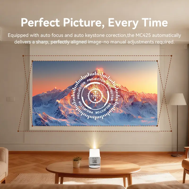 HP MC425 auto focus and auto keystone correction