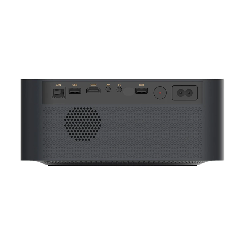 Black LCD Projector Rear Ports View