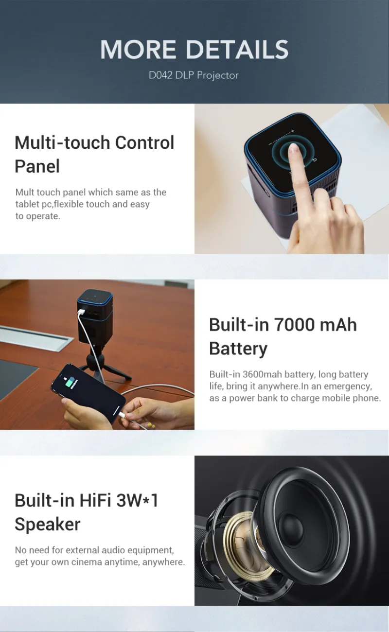 Hotack D042Q More Details Control Panel Battery Speaker