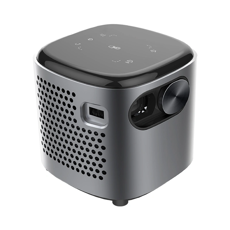Hotack D048B Projector Angled Side View