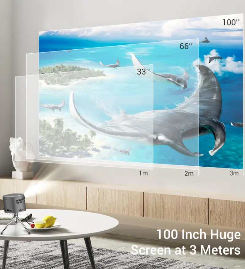 Hotack D048C 100 Inch Huge Screen at 3 Meters
