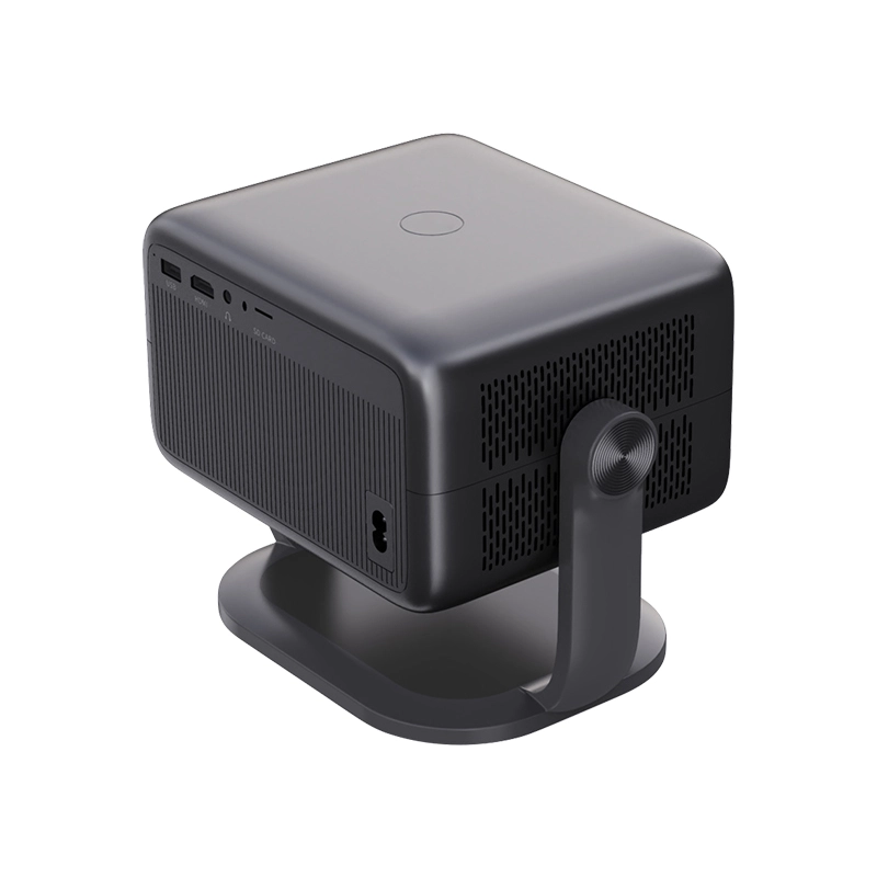 Hotack L018AR Black Projector Rear Side View