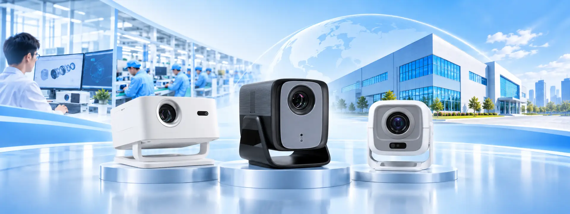 Hotack projector OEM and ODM manufacturing with R&D, production, and projector products