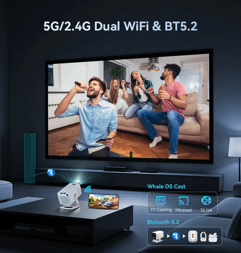 Hotack X1AA 5G and 2.4G dual Wi-Fi, Bluetooth 5.2 and Whale OS Cast connectivity