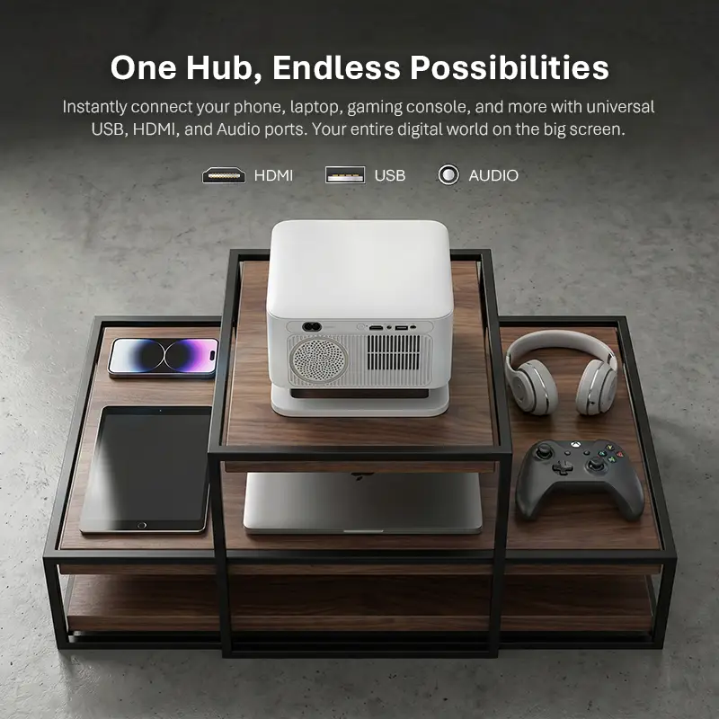 Hotack X4AD HDMI USB and audio connectivity