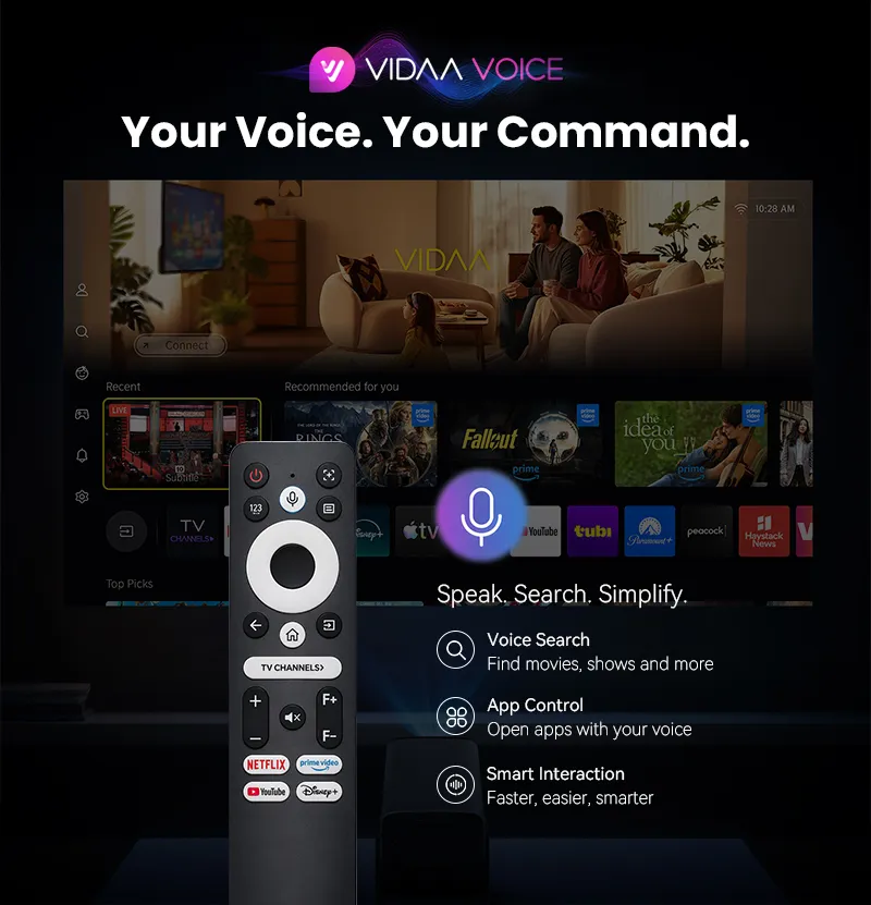 Hotack X5AM VIDAA Voice remote control and voice search