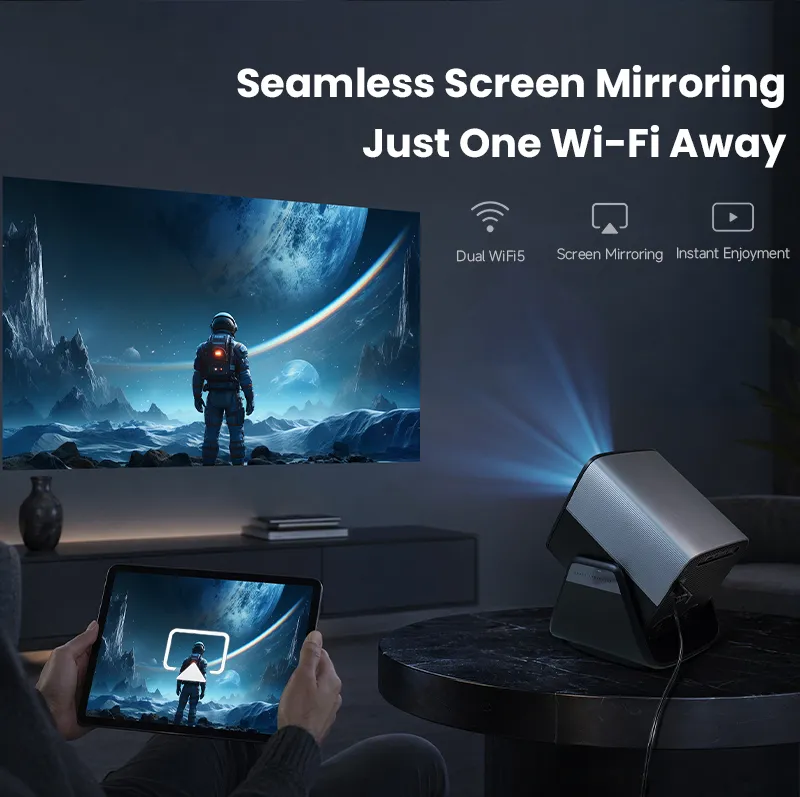 Hotack X5AM wireless screen mirroring from a tablet