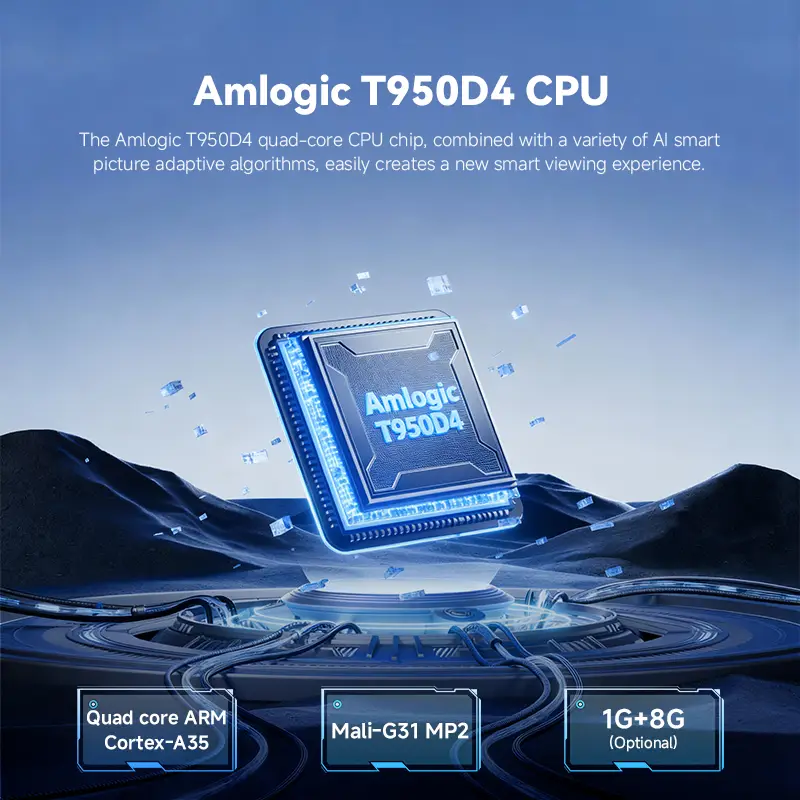 Amlogic T950D4 processor featured in the Hotack X7AA smart projector