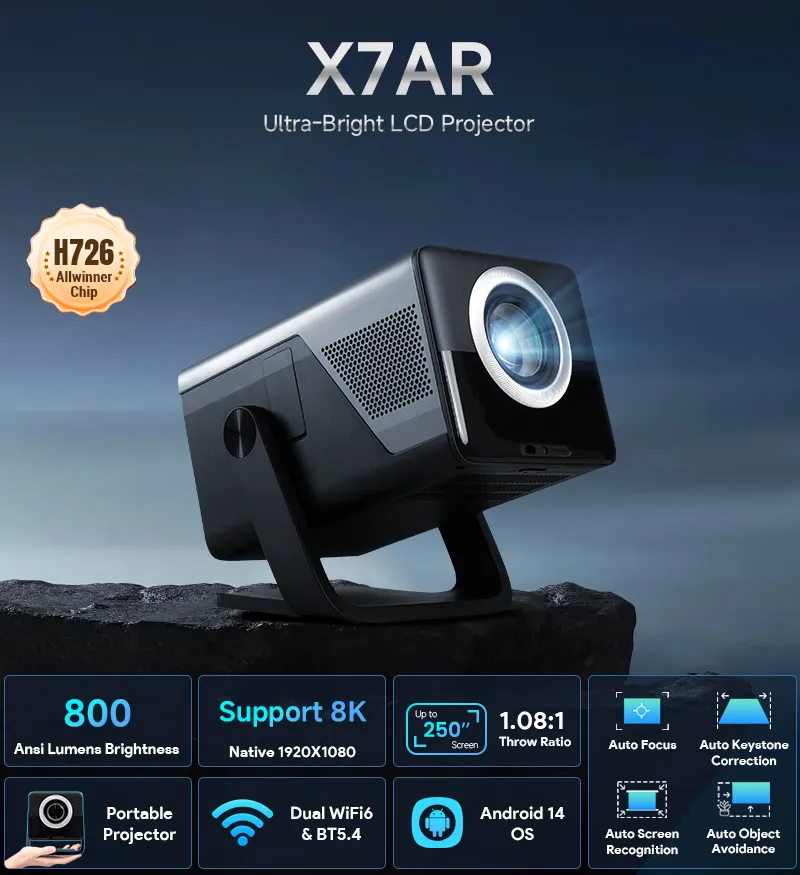 X7AR Full HD Android 14 smart projector feature overview